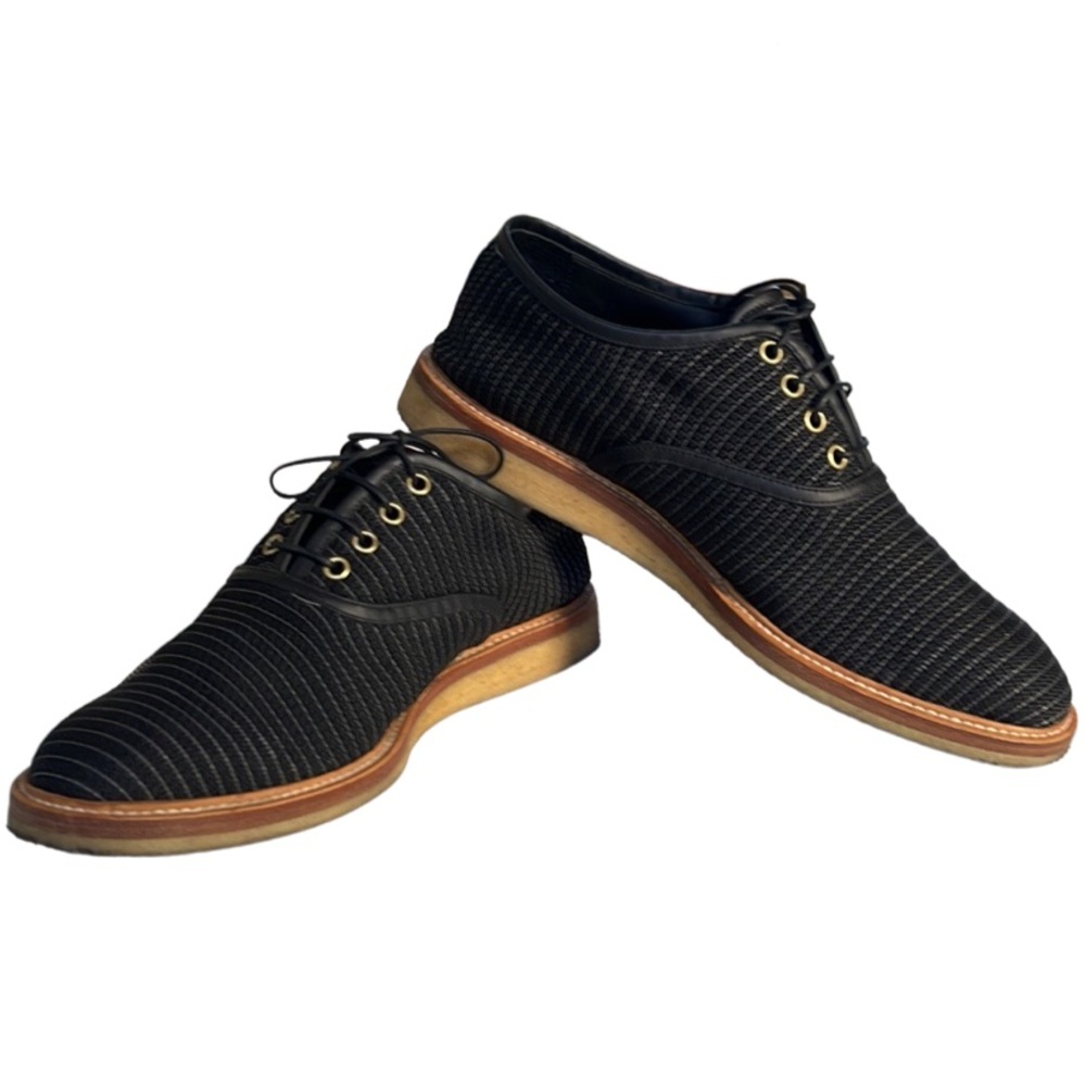 MARC JACOBS MEN'S S87WQ0054 LOW-TOP OXFORD BLACK LEATHER EUR SIZE 41 US 9 MED - Picture 3 of 10